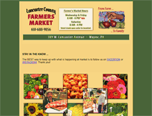 Tablet Screenshot of lancastercountyfarmersmarket.com